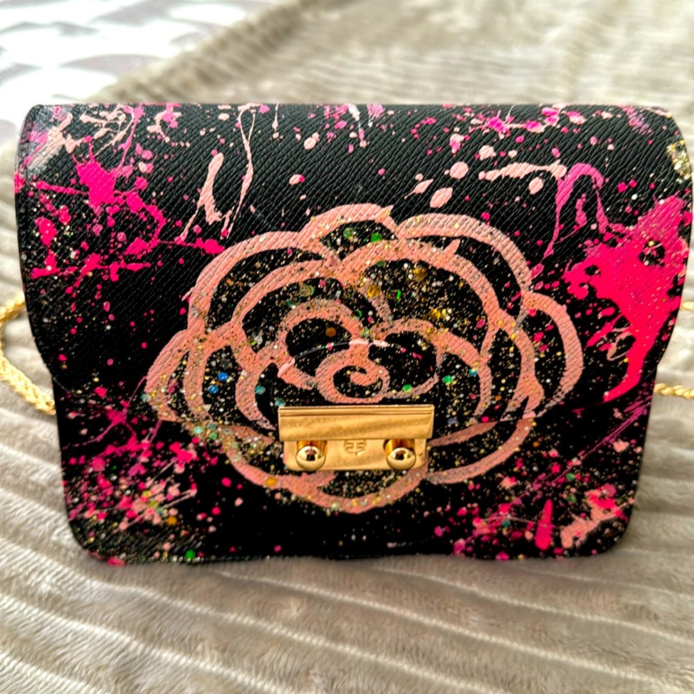 Black and Pink Crossbody Bag